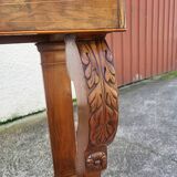 Empire restauration console with marble top in walnut from the 19th century