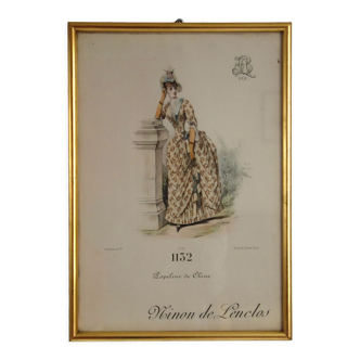 Fashion engraving "Ninon de Lenclos" circa 1890