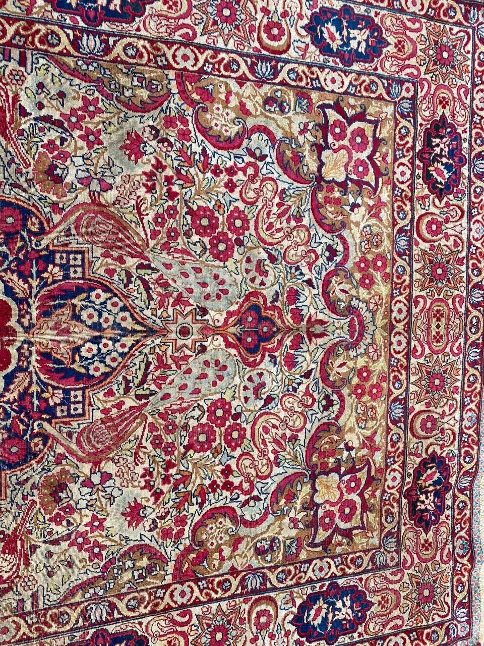 Nice old Persian kirman carpet wash 138x203 cm