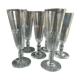 6 champagne flutes baccarat service clermont - xixth