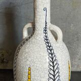 Soliflore bottle vase in fine earthenware boch frères la louvière-keramis early 20th century