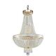 Lustre montgolfière pampille en cristal doré