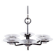 Art deco iron and glass candlestick by erik höglund