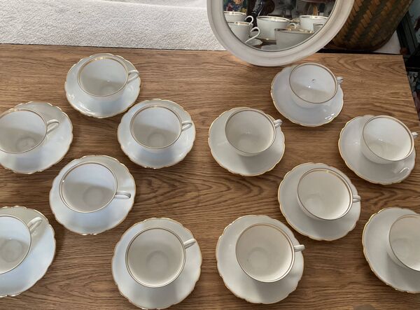 Lot de 12 tasses à café et sous tasses vintage Seltmann Weiden « Pet »