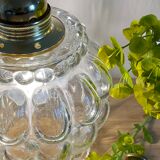 Vintage moulded glass tulip hand lamp