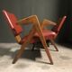 Pair of Hillestak armchairs designed in 1950s by Robin Day for Hille,