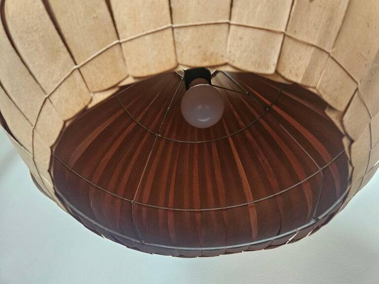 Midcentury Veneer Pendant in style of Hans-Agne Jakobsson, Denmark, 1960s