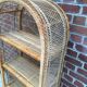 Vintage rattan library