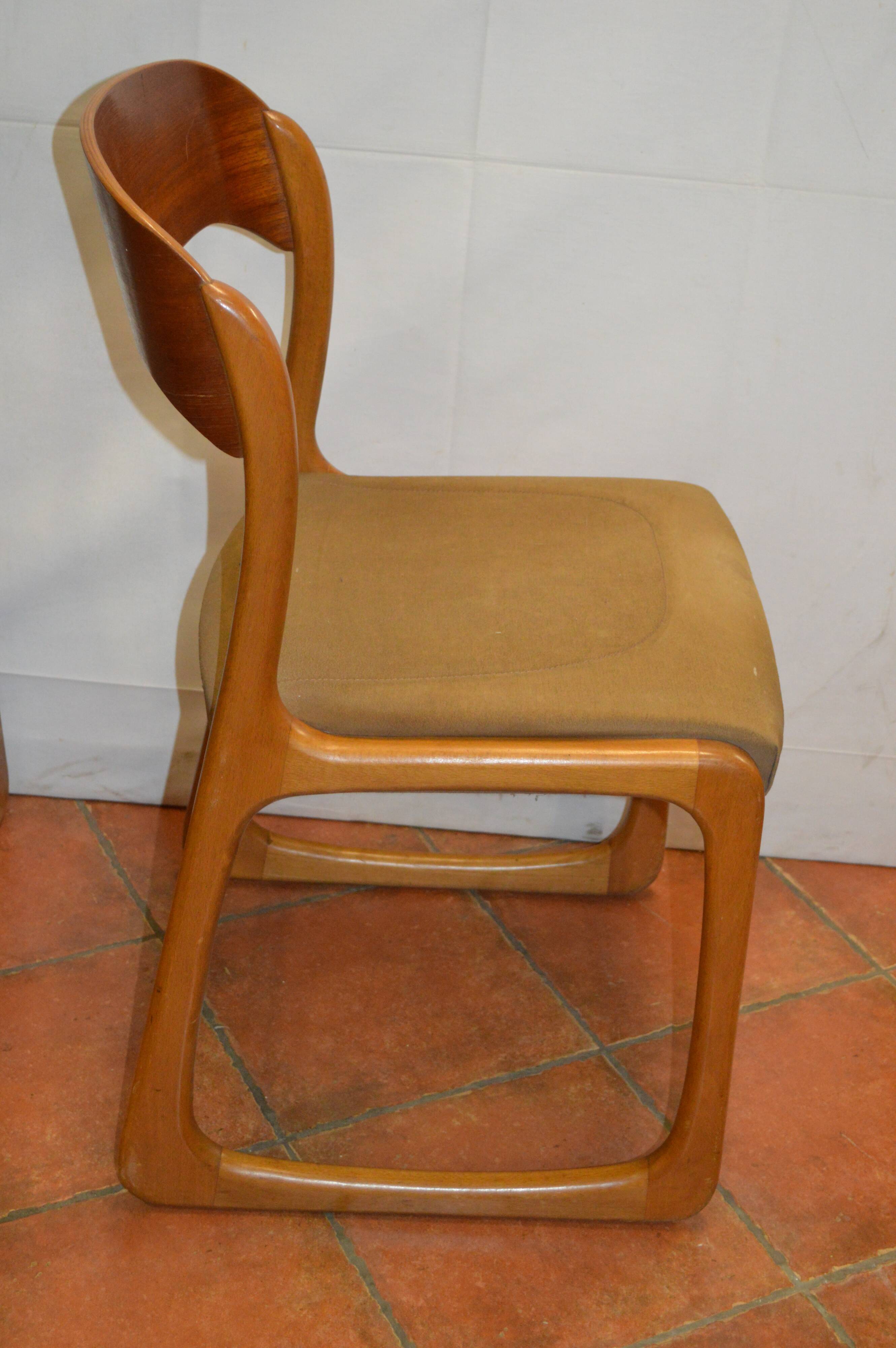 5 Baumann sled chairs