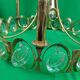 Lustre en métal doré et verre