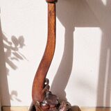 19th century carved wooden dragon column