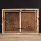 Antique French painting of children playing from the 18th century