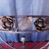 Art Deco wrought iron wall lamp