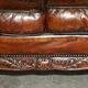 Renovated Victorian Chesterfield Sofa in Leather by Howard & Son