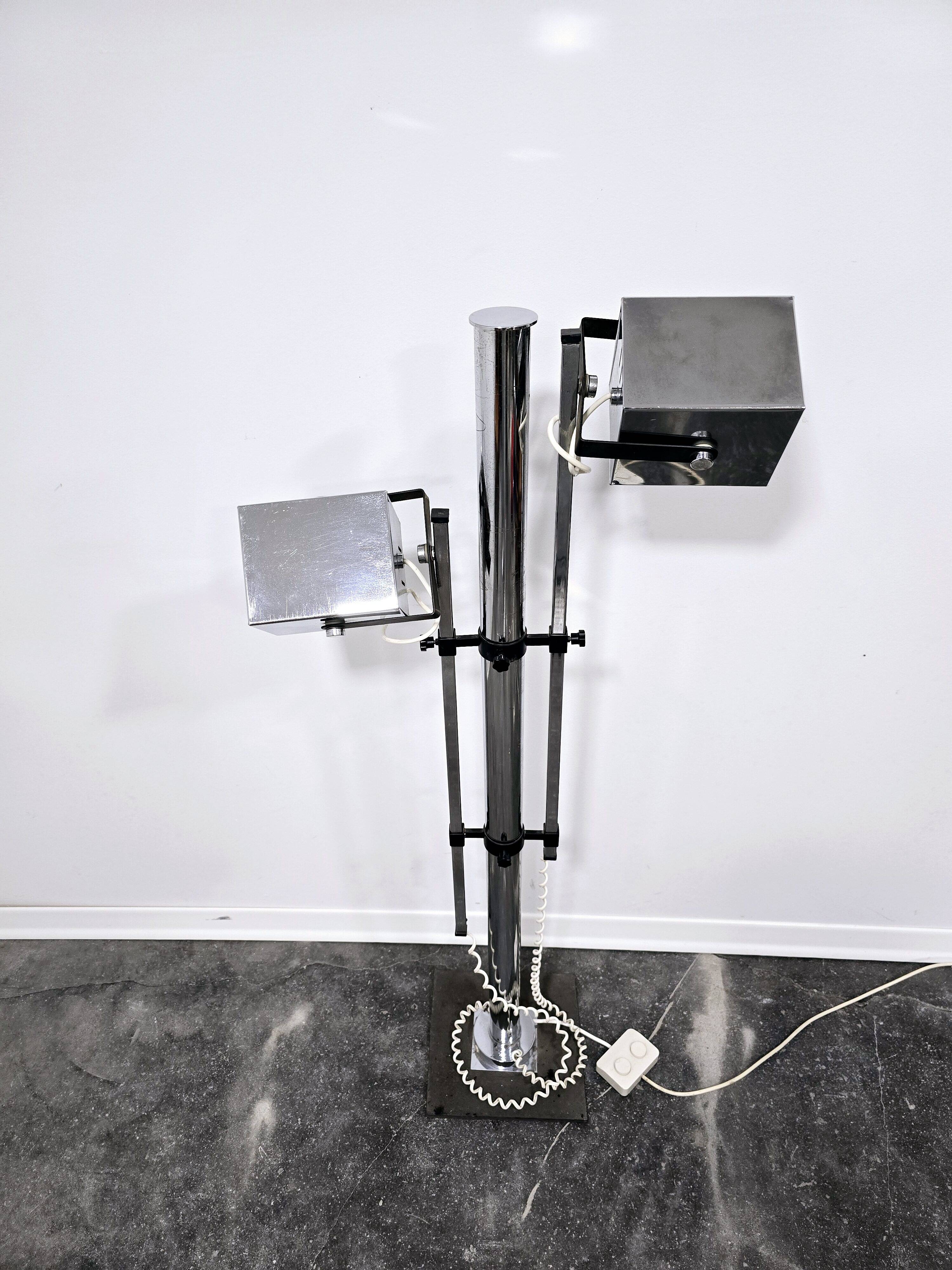 Adjustable Mid Century Floor Lamp by Pat Hoffman for Lucitalia 1970s