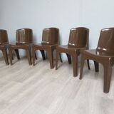 5 gilac chairs monobloc 70s