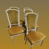 Lot of antique Louis XVI style living room chairs / armchairs