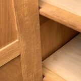 Vintage solid oak cross-braced wardrobe 1940