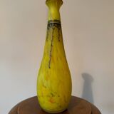 Vase Legras jaune Art Déco