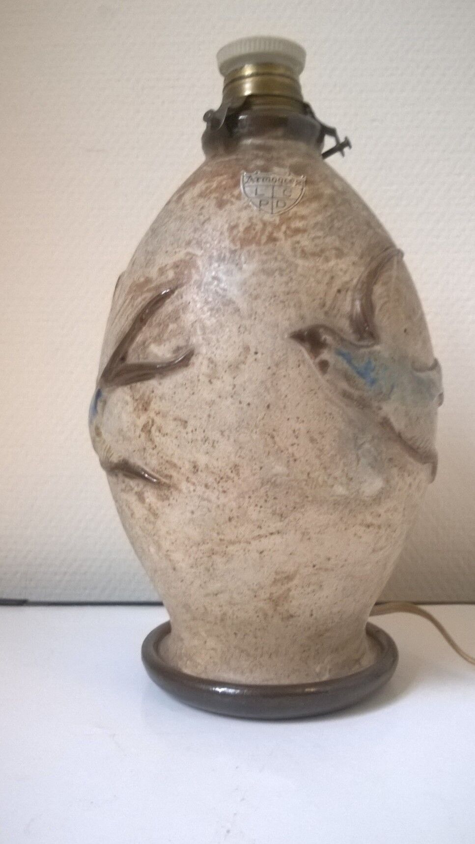 Vintage stoneware lamp Armogrès -Belgium