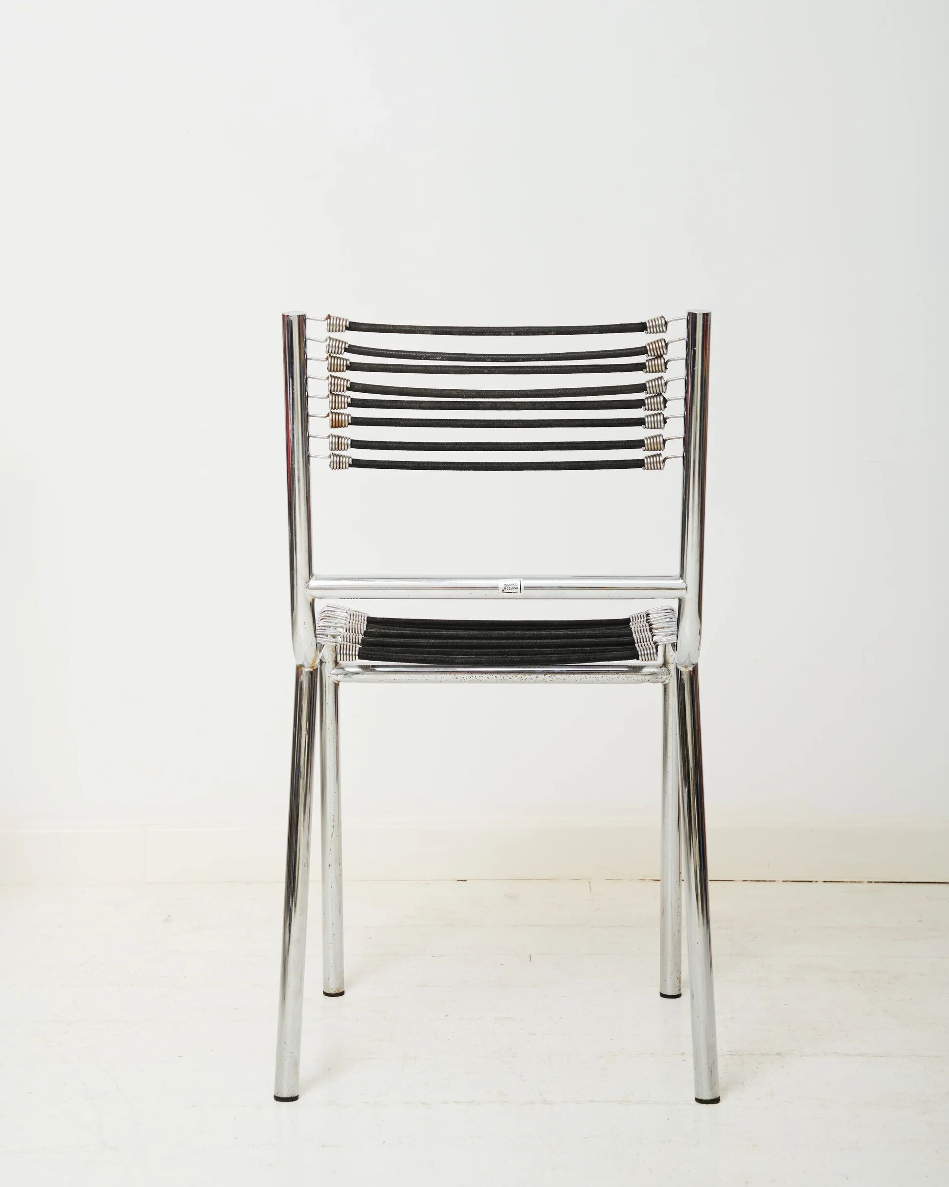 Pair of chrome chairs "Sandow" (1 of 3), René Herbst, 1980s