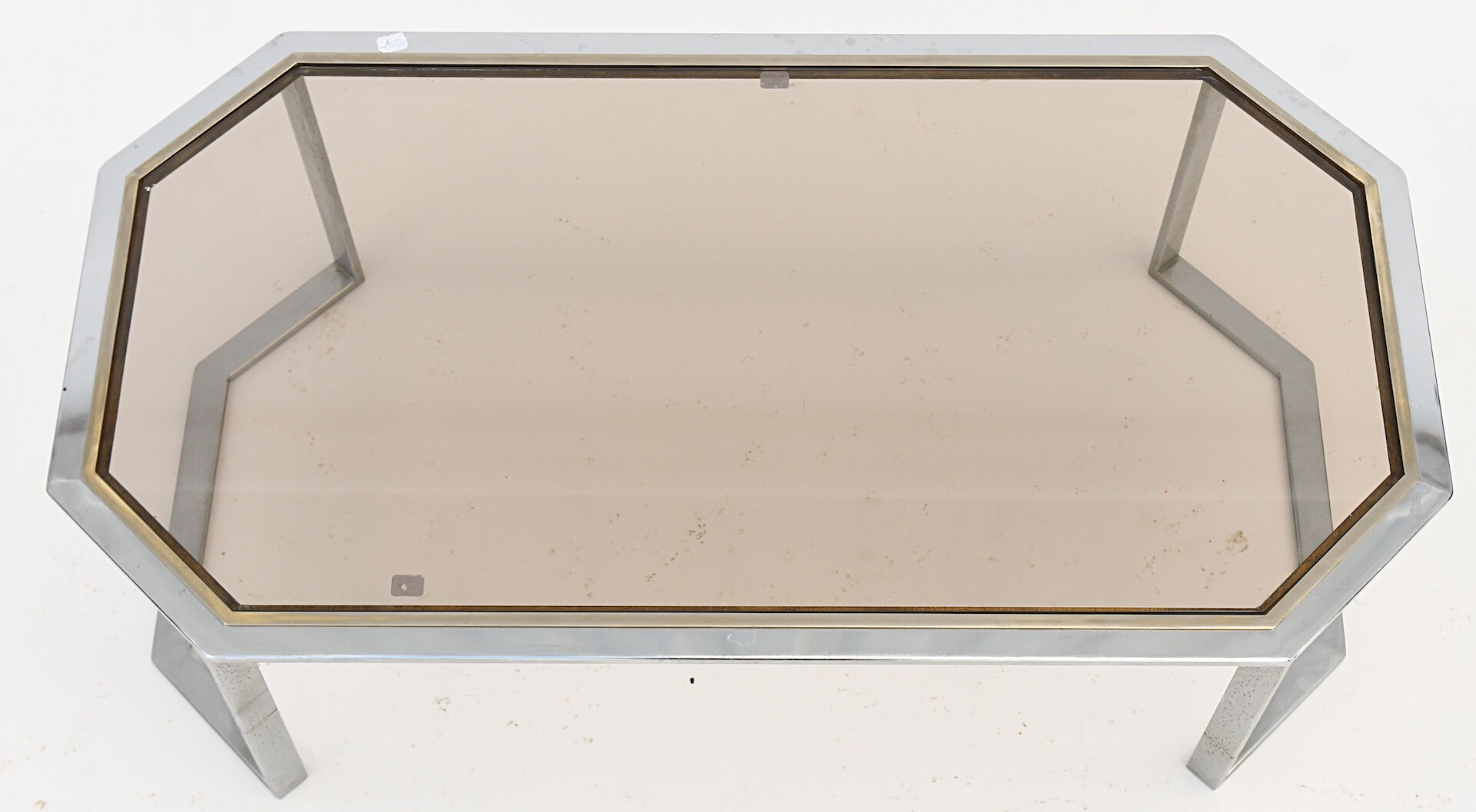 Chrome metal coffee table
