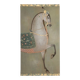 Painted canvas depicting a side view of an Indian horse. Contemporary work.