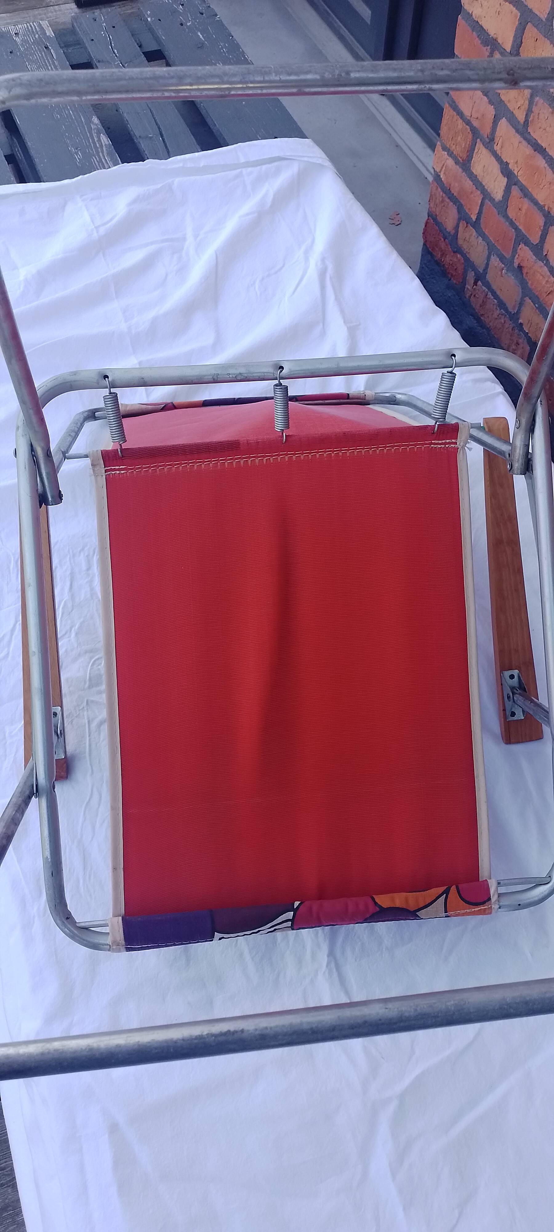 70's vintage fabric folding armchair