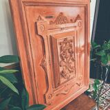 Decorative Hand-Painted Old Wooden Door Panel, Unique Piece