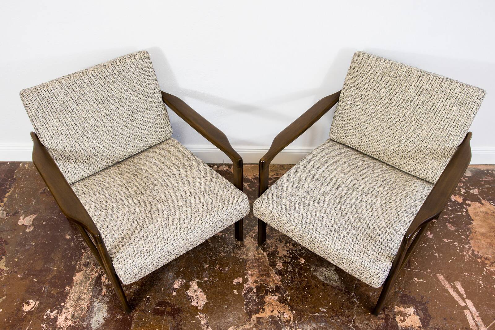 Mid Century Armchairs By Zenon Bączyk, 1960's, Set Of 2