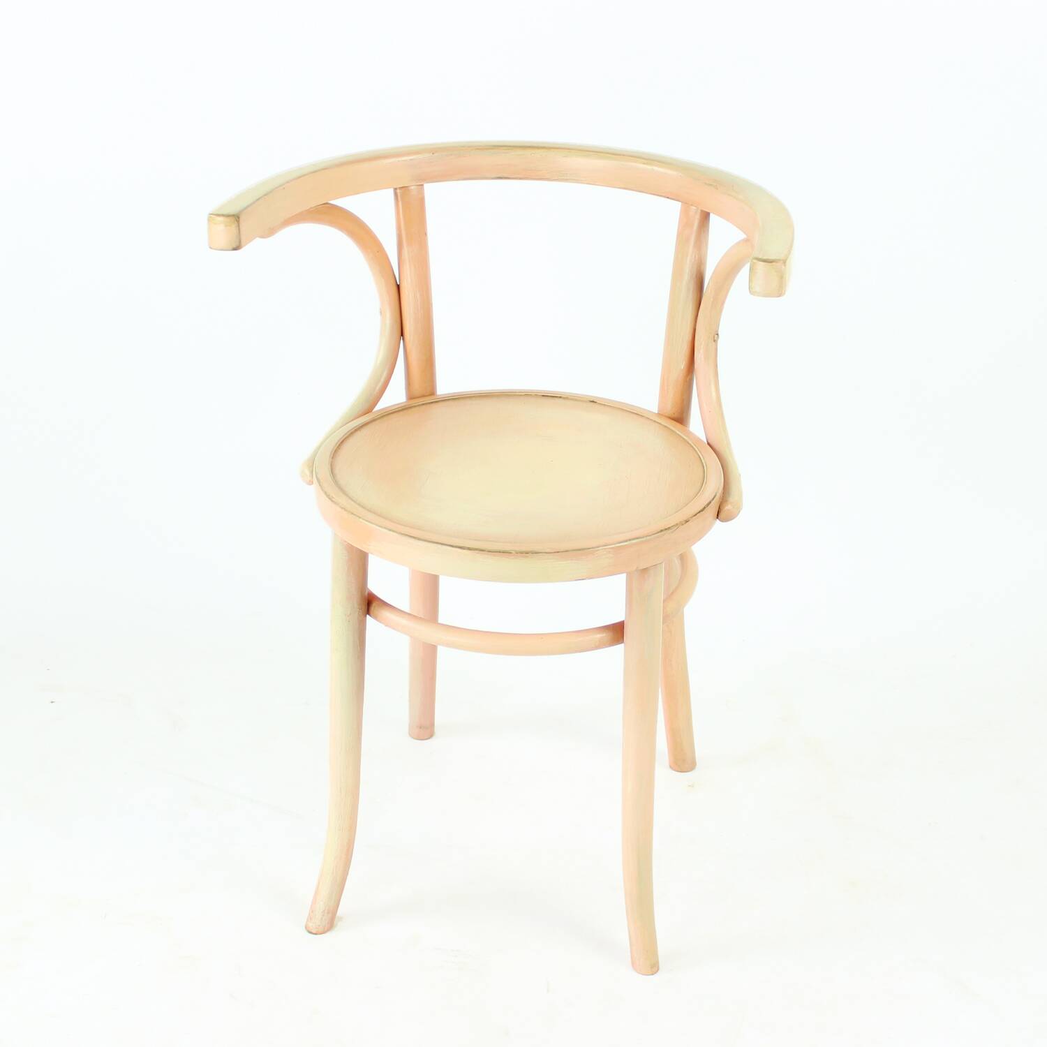 Vintage Bistro Chair in Pink, Czechoslovakia 1950s
