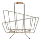 Vintage magazine rack in golden brass
