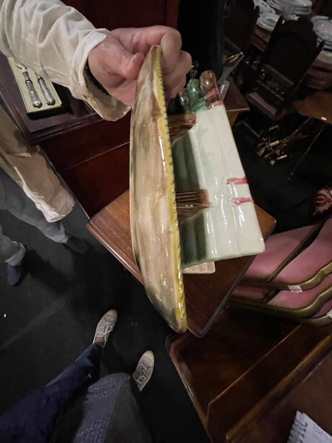 Ceramic asparagus dish 1950