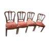 4 antique chairs red-pink brick wood