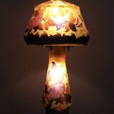Gallé Tip Glass Paste Mushroom Lamp