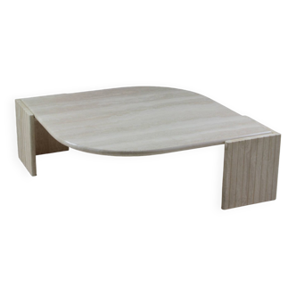 Grande table basse en travertin, 1960s