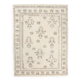 8x10 Beige & Dark Brown Modern Oushak Rug, 232x303Cm