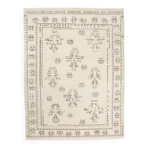 Tapis Oushak moderne beige et marron foncé 8x10, 232x303Cm