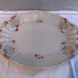 Former ceramic plate white decor red vintage