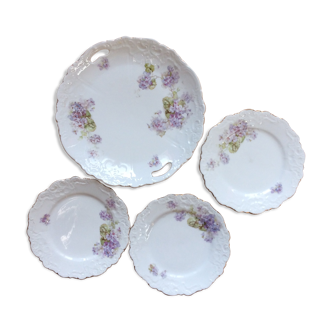 Ensemble plat et assiettes à dessert