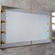 Illuminated dressing room mirror by Gaetano Sciolari in chrome and brass, Italy, 1970s