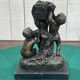 Bronze piece depicting 3 cherubs signed J. DASTE - 1950s