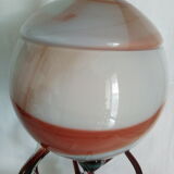 Globe vase with Murano glass lid