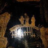 Japanese coffee table black and gold lacquer 1900