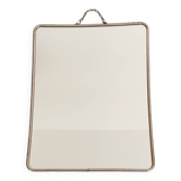 Hanging barber mirror with chain, 22.5 cm x 29 cm