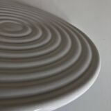 White glazed earthenware potter's trivet