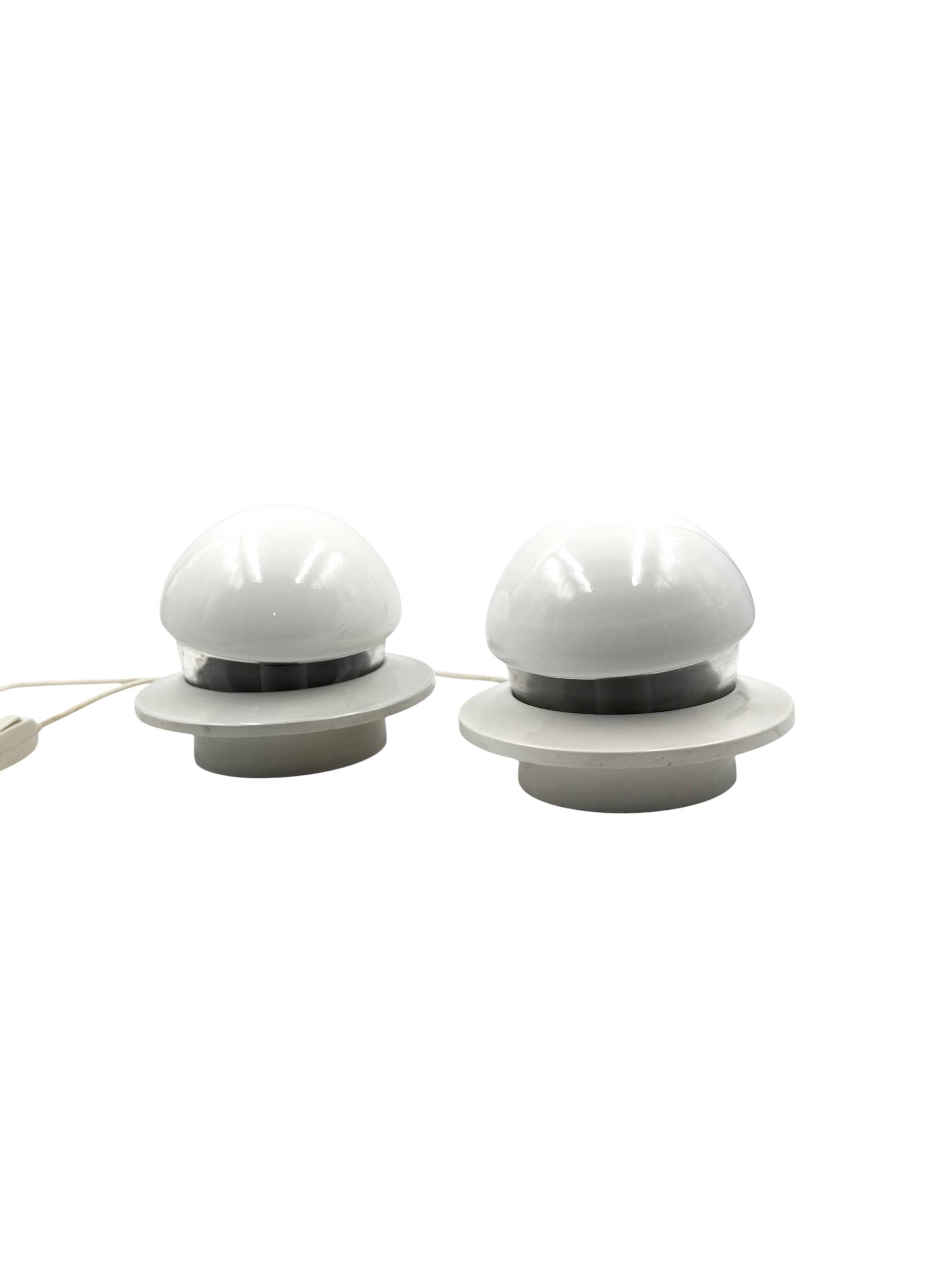 Ensemble de 2 lampes de chevet de style spatial, Italie, 1970