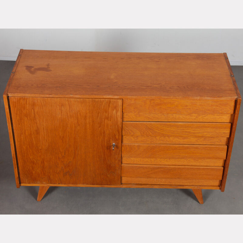 Vintage oak sideboard by Jiri Jiroutek, model U-458, 1960