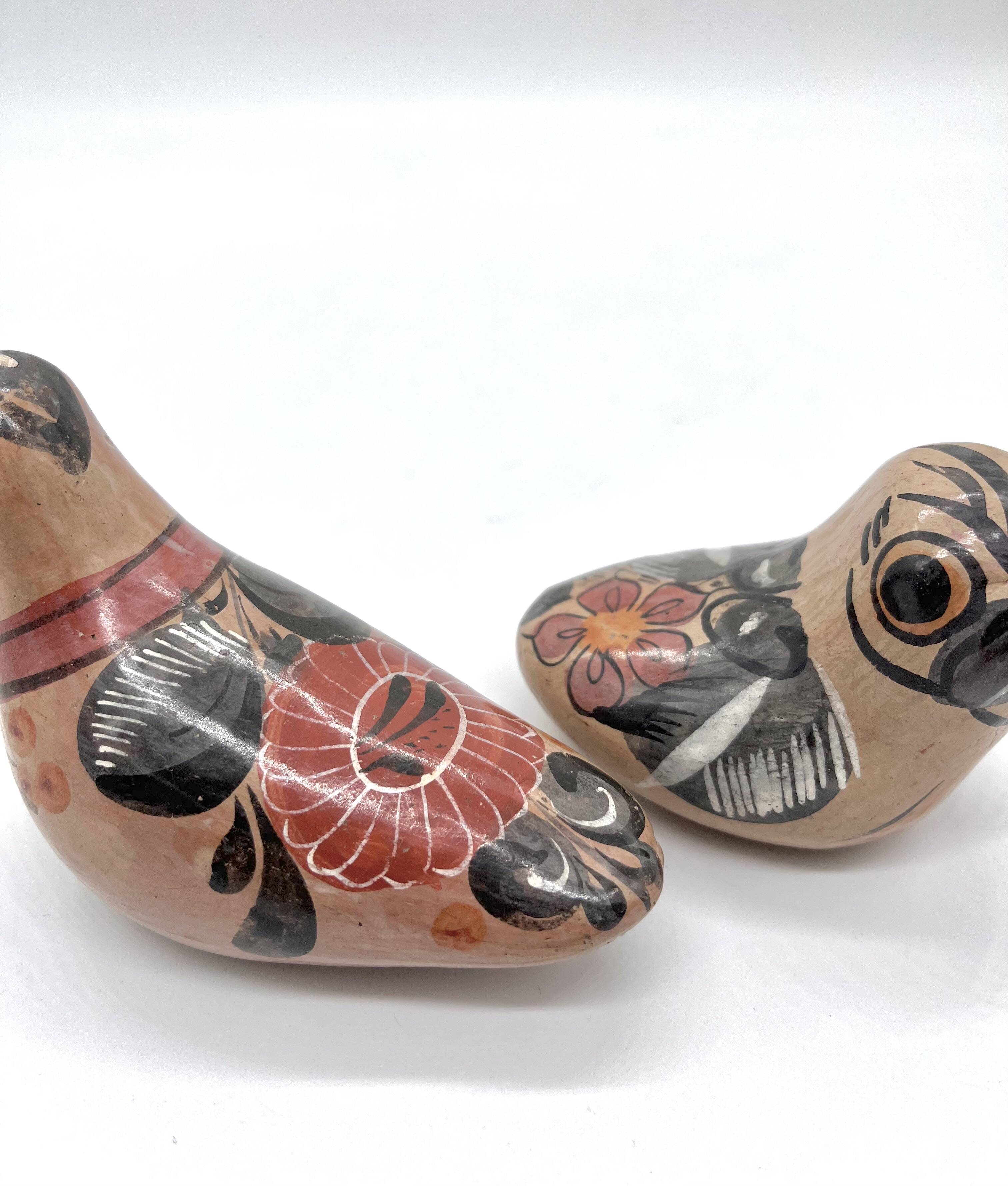 Pair of vintage ceramic birds from Mexico