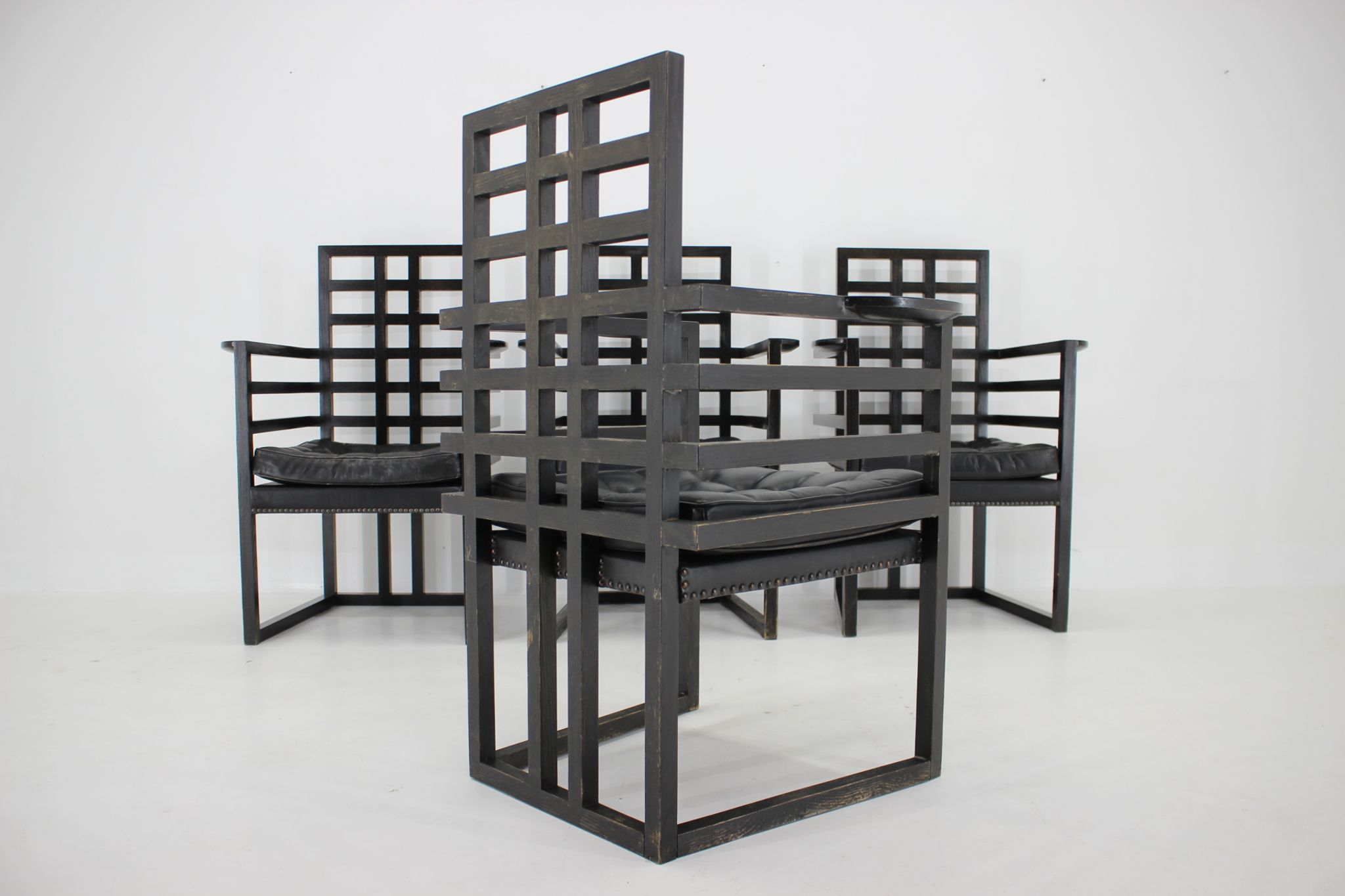Set of Four Josef Hoffmann Armloffel Chairs Made By Wittmann,Austria